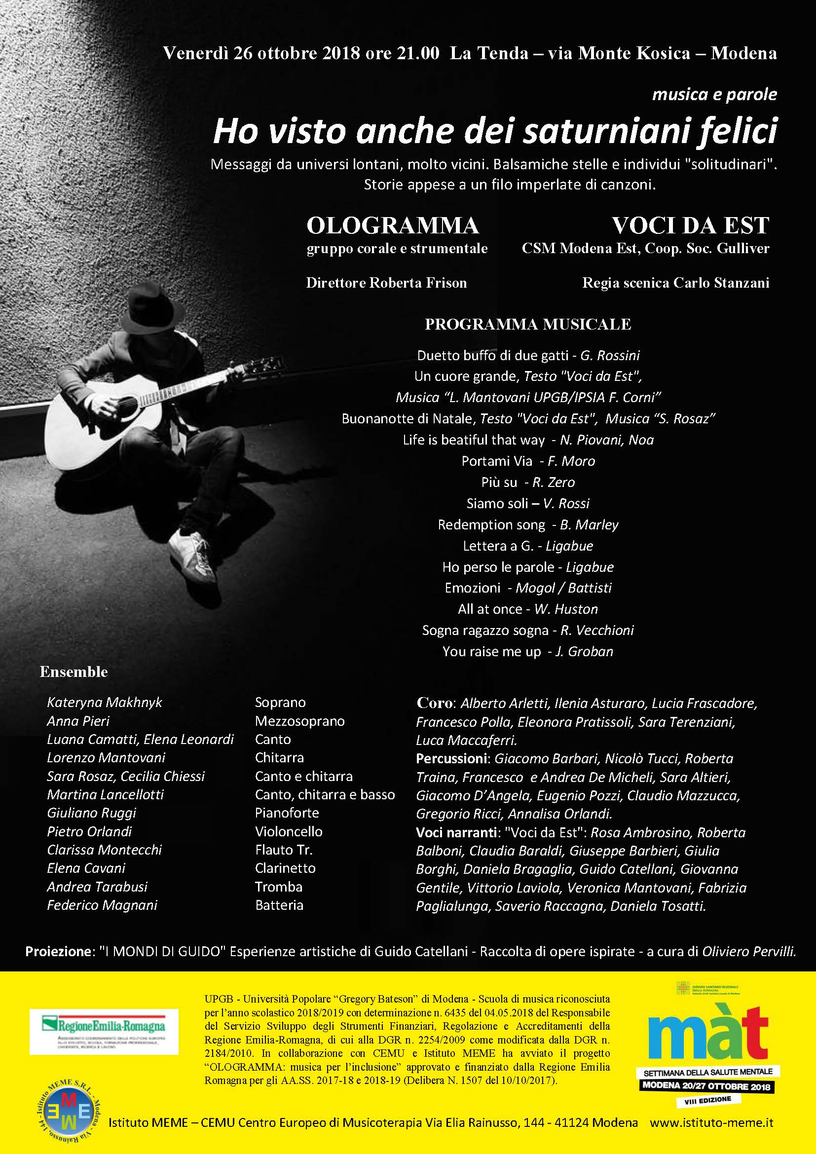 OLOGRAMMA in concerto per MAT: ho visto anche dei saturniani felici