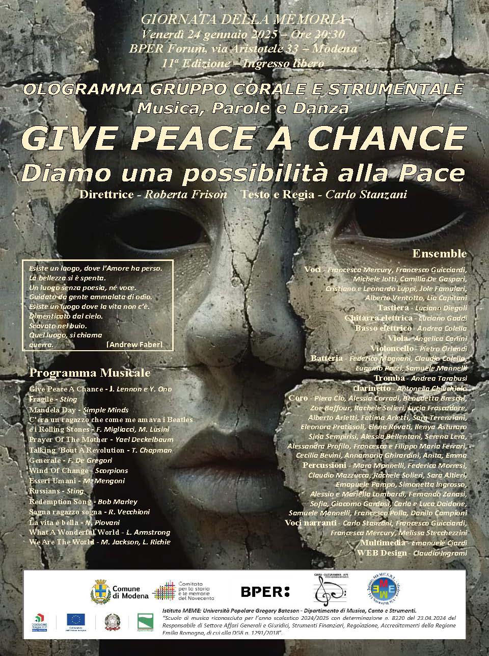 OLOGRAMMA – GIVE PEACE A CHANCE – Modena